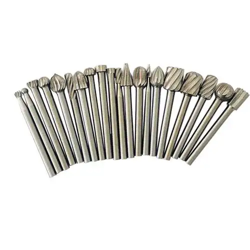 6/10/20件电磨配件合金钢高速钢磨头打磨头旋转锉木工锉刀铣刀