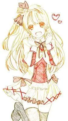 森系二次元动漫女生简笔画