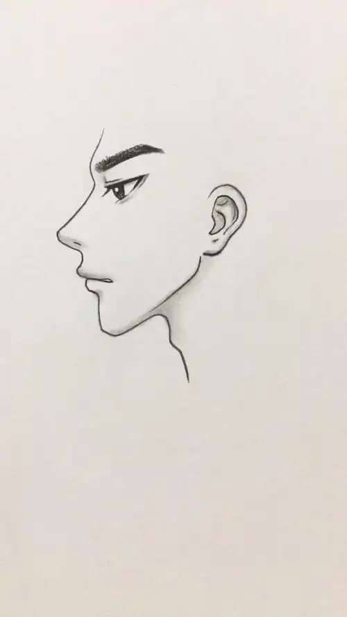 教你画男生侧脸