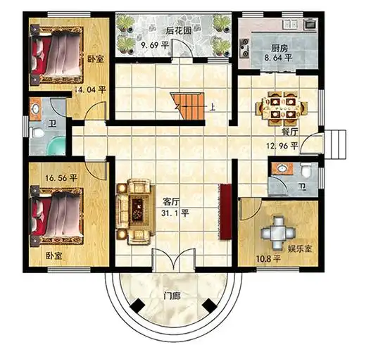 欧式三层别墅设计图平面图