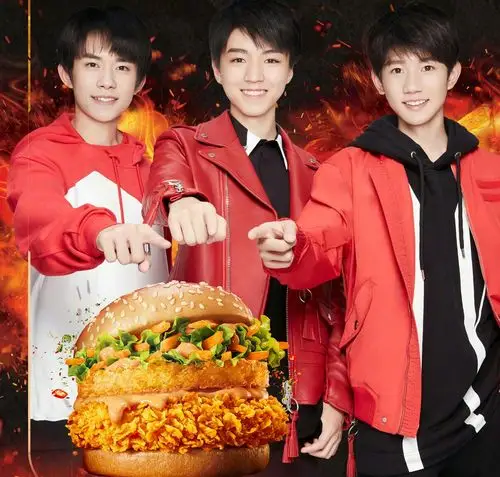 tfboys 代言汉堡