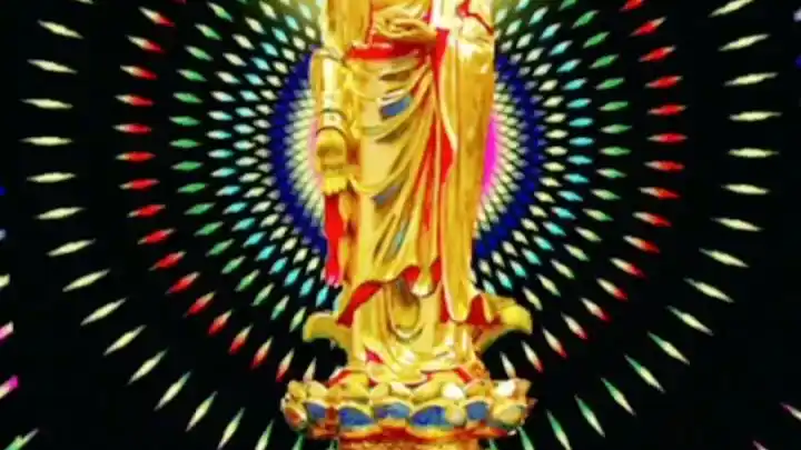 念佛阿弥陀佛四字五音放光接引60分钟每5分钟变颜色