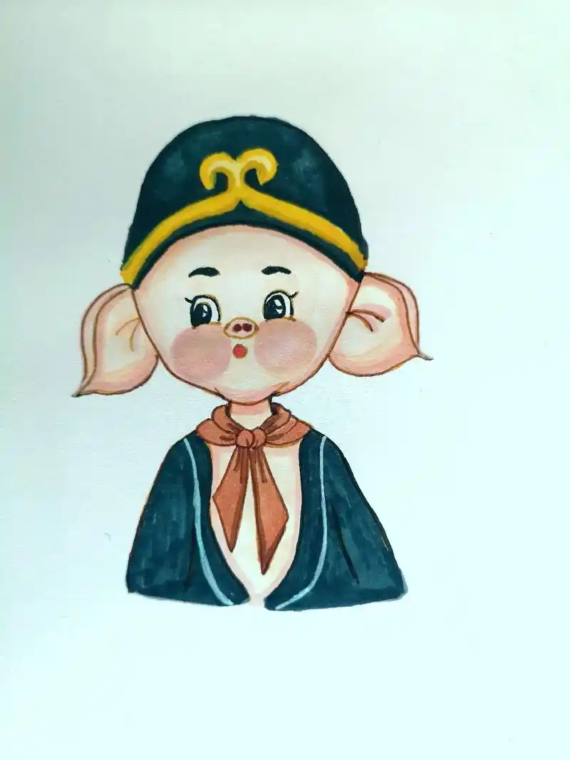 猪八戒简笔画.#图文伙伴计划 #画画 #简笔画 #猪八戒 # - 抖音