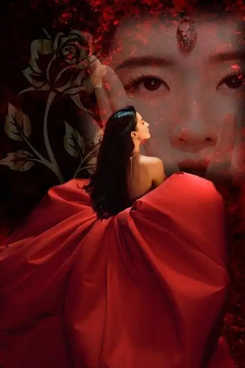 刘亦菲红裙雕刻感大片