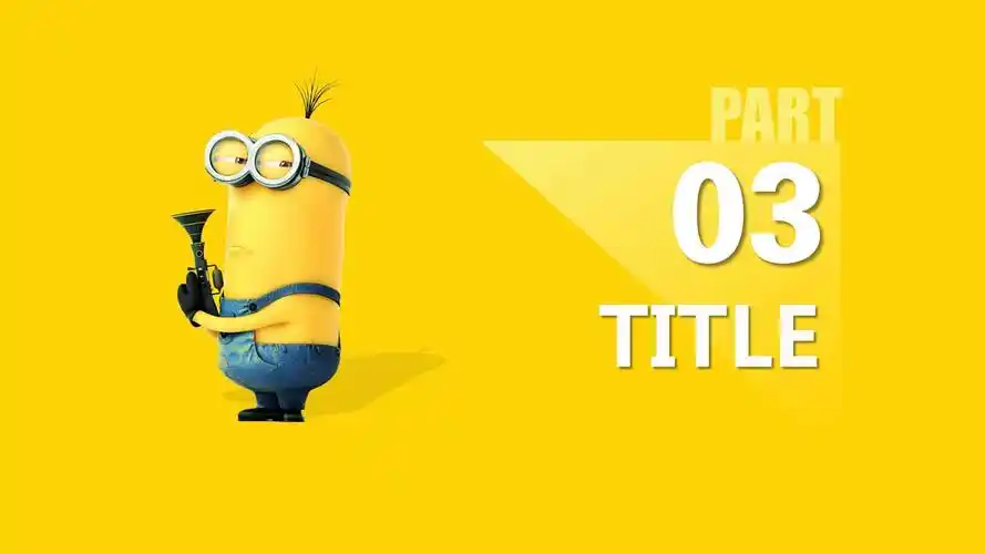 卡通ppt-小黄人主题