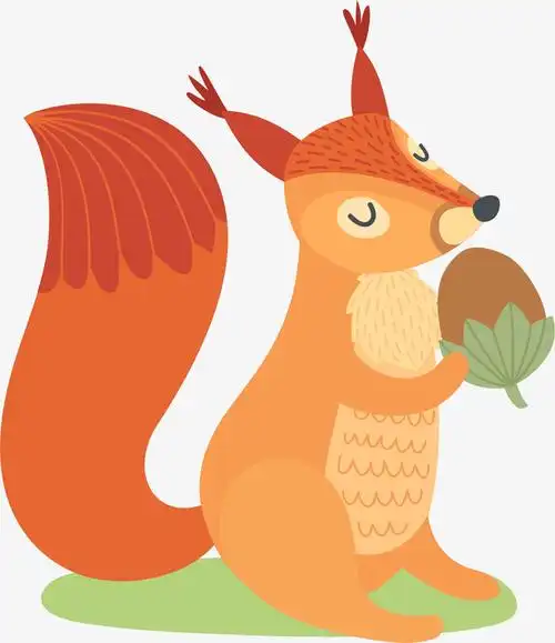 卡通可爱松鼠装饰图案