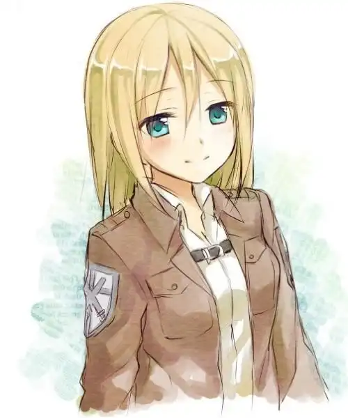 求进击的巨人赫里斯塔·兰斯图 . 最好是有这一张 .