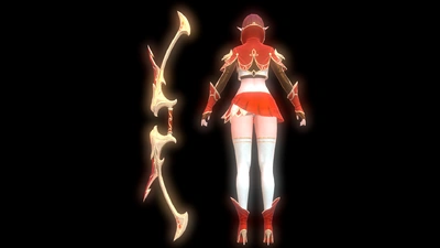 次世代pbr弓箭手 女弓箭手 pbr次世代暗夜精灵 pbr女角色 制服美女