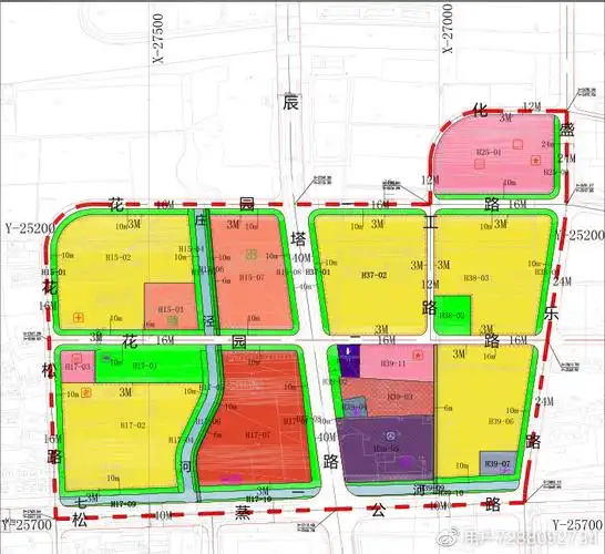 松江区辰塔路,松汇西路交叉口规划图(花松路西侧为集建区)