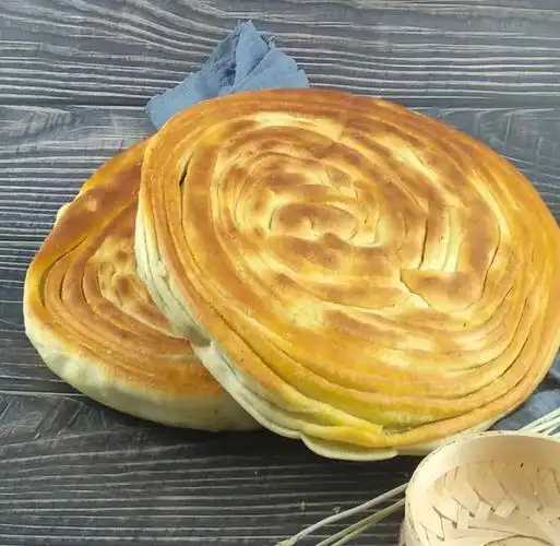 甘肃特产油锅盔平凉美食大饼地方特色小吃零食苦豆白饼子酥馍烧饼 1个