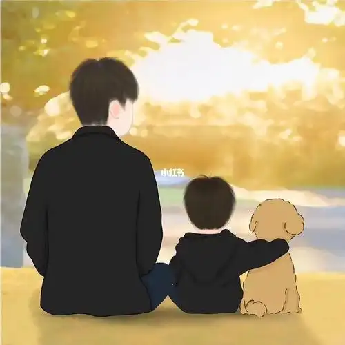 一家三口亲子头像男宝