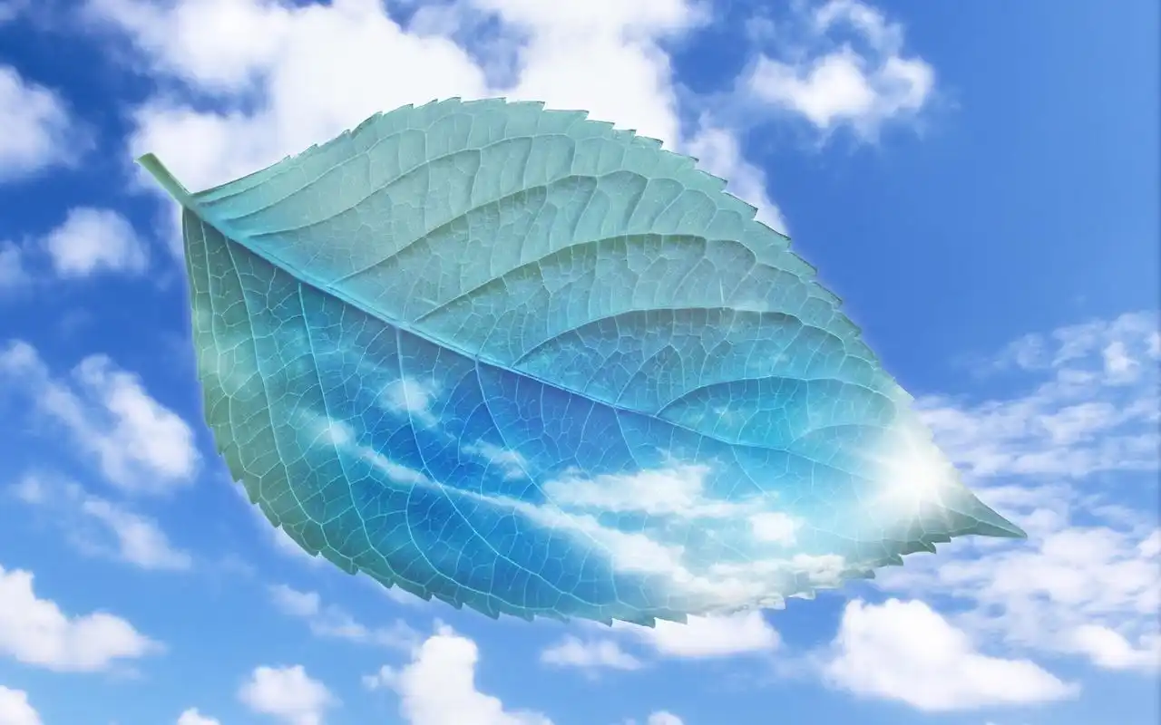 夏季清凉唯美小清新阳光下的绿叶绿色护眼桌面壁纸(三)高清大图预览