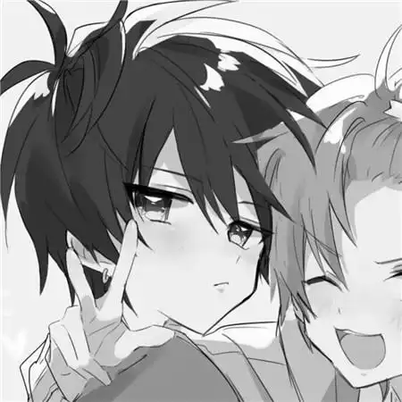 黑白兄弟头像一左一右动漫图片_基友男生头像_头像屋