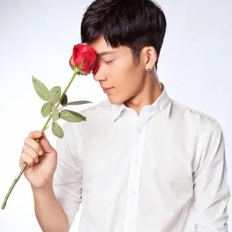 红玫瑰花美男头像