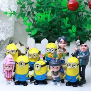 卑鄙的我 神偷奶爸 全家福 10款小黄人豆豆全套手办模型公仔摆件