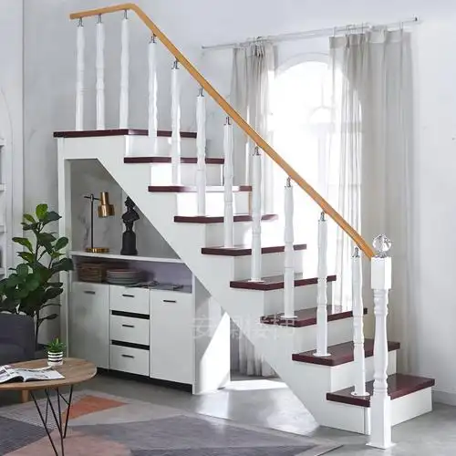 楼梯扶手护栏欧式简约现代家用靠墙老人室内走廊阁楼幼儿园防滑木￥48