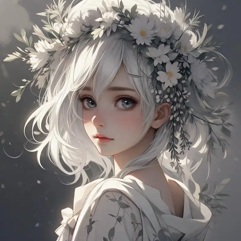 95动漫白发头像精选93