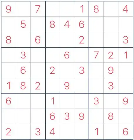 九宫格数独游戏