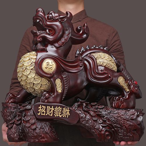 开光皮丘貔貅招财摆件一对镇宅辟邪皮客厅装饰摆件