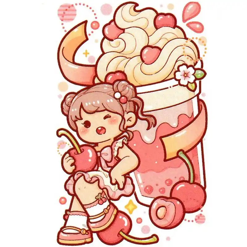 画质好清晰 小麻薯新品奶茶嘉年华高清手帐