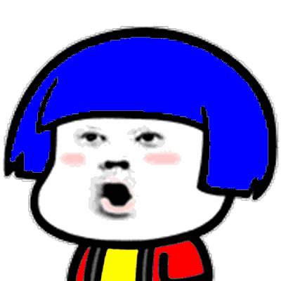 动漫 搞笑 吹头发 吹刘海 蘑菇头 七彩