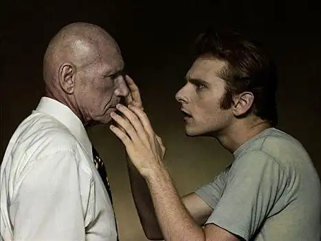 老人,男人,面对面