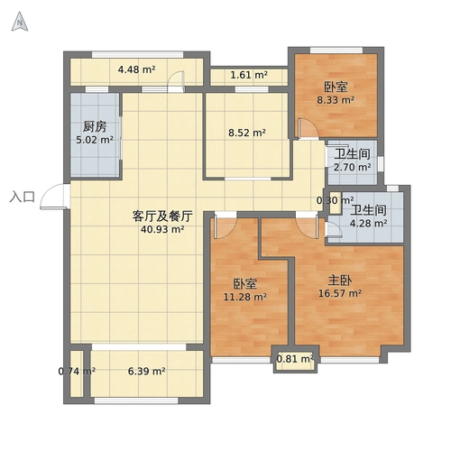 河北省邯郸市丛台区碧桂园6号楼一单元四室两厅两卫158平米-v2户型图