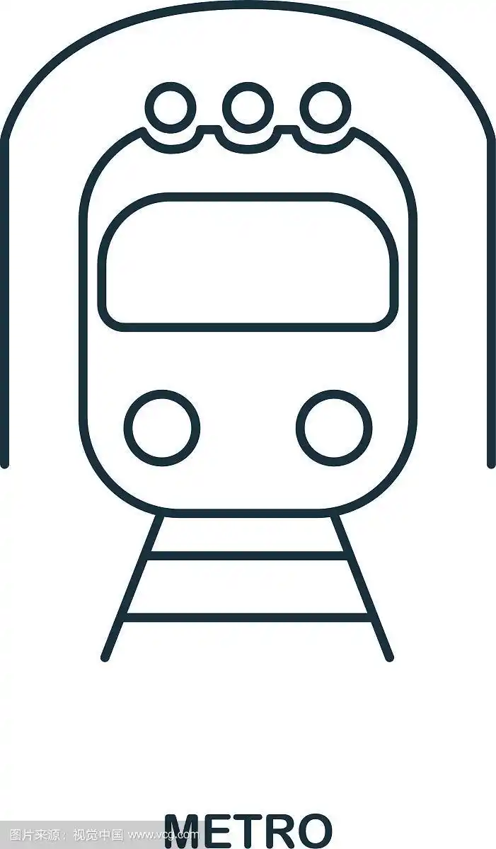 地铁图标轮廓风格图标设计ui