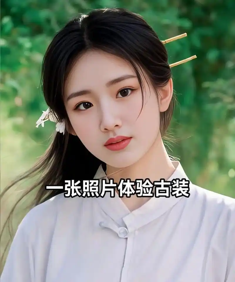 古装美人特效拍同款,左下角免费换脸小程序,把自己的照片换成古 - 抖