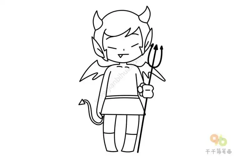 q版恶魔简笔画图片q版恶魔简笔画,小恶魔简笔画图片大全,如何手绘小