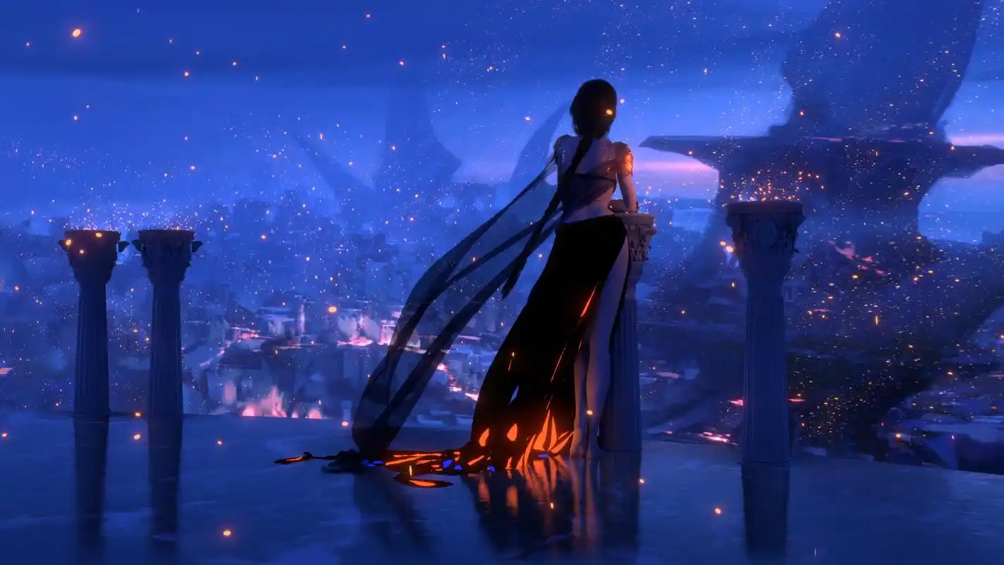 动漫鬼刀wlop高清桌面壁纸