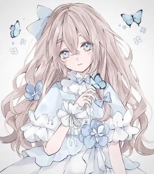 女生丶蓝系丶二次元头像