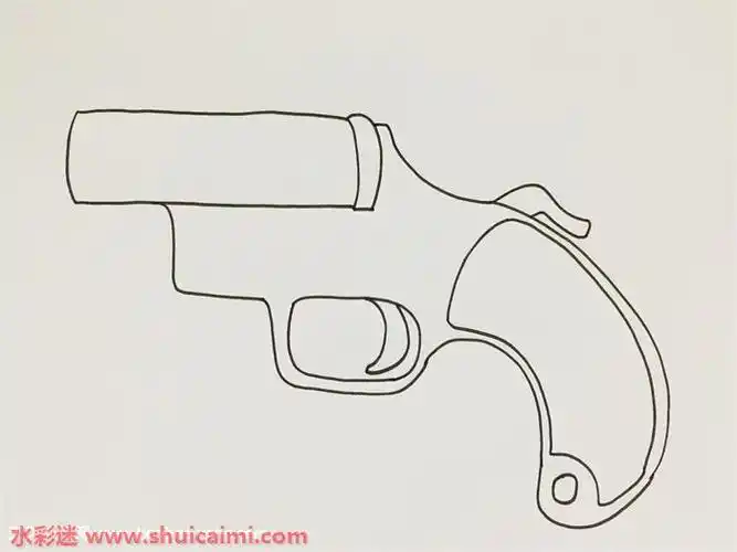 信号枪怎么画 信号枪简笔画简单好看带颜色