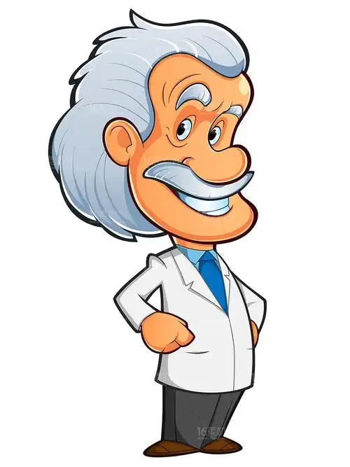 科学家老人设计矢量素材 - 素材中国16素材网