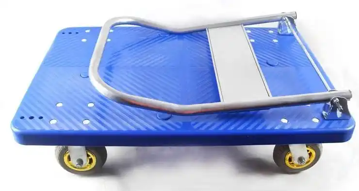 静音拖车工地推车滑轮小型平板车车轮四轮万向轮手推车搬运拉货车