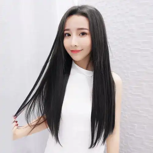 黛美丝假发女长直发真发u型内扣半头套中分网红可爱自然蓬松假发
