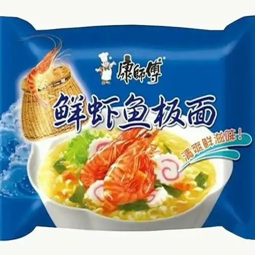 方便面康师傅袋装鲜虾鱼板面