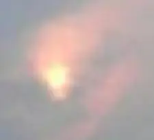 弘法寺上空出现一尊无量自在光明佛//本焕长老封龛时顿现西方极乐世界