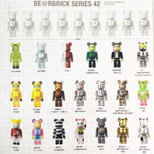 berbrick积木熊bearbrick42代100潮玩盲盒潮玩盲盒