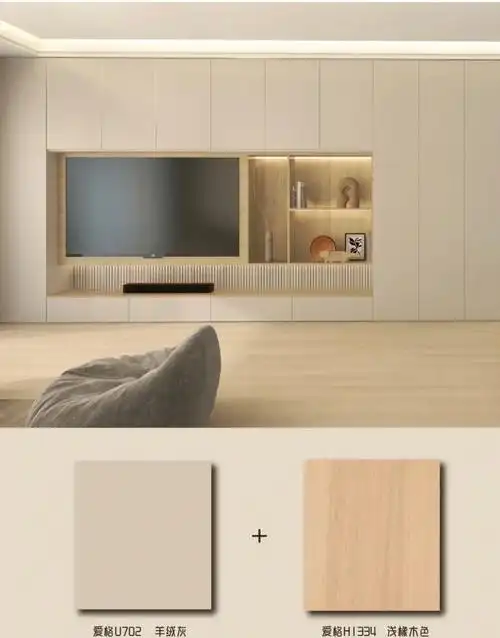 奶油风客厅首选颜色当然是羊绒灰的u702淡淡的米灰色很适合大面积的