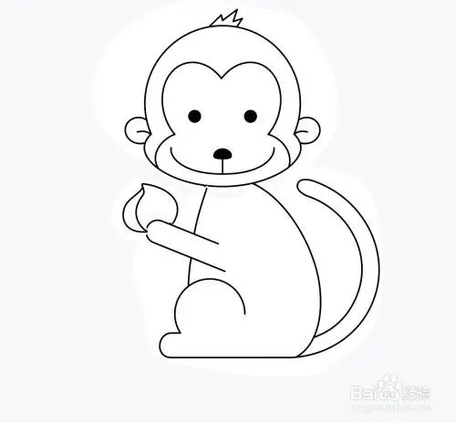 小猴子简笔画