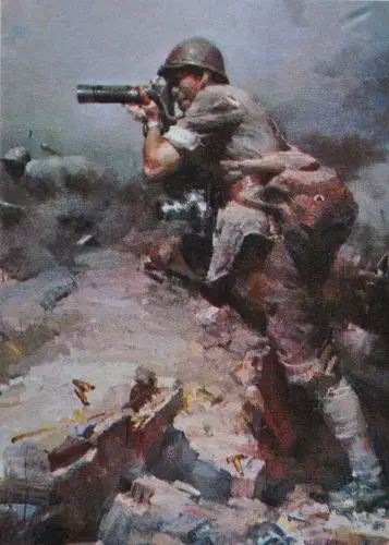 中国对越自卫反击战的油画(缅怀与我同龄的那代军人)