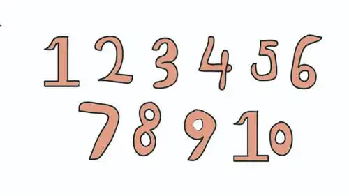 1一10数字怎么画