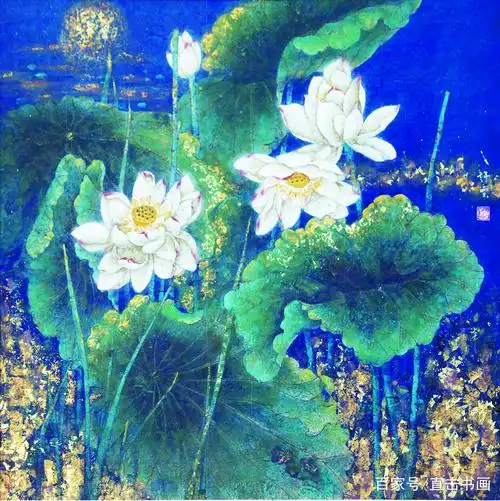 "兰棠雅集" 许云重彩《荷》系列作品赏析