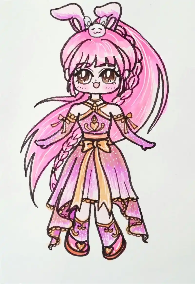 q版斗罗大陆小舞简笔画教程.一起来画斗罗大陆小舞～#画画 # - 抖音