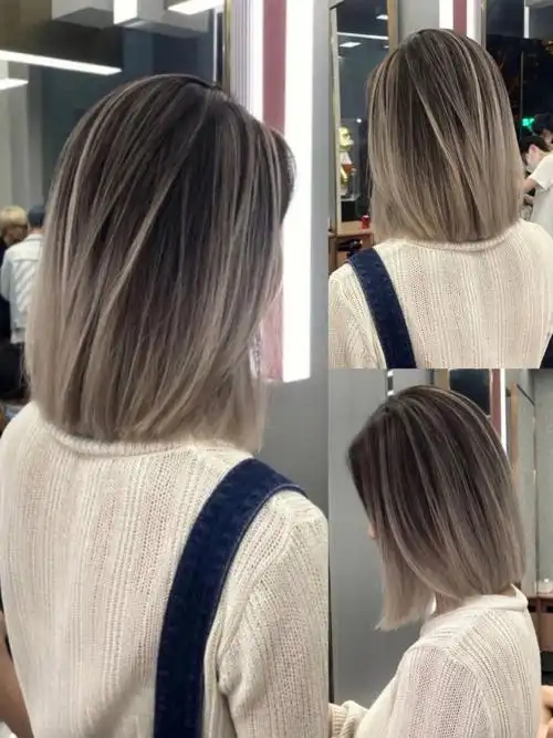 一刀切短发这样染长出新头发也不尴尬