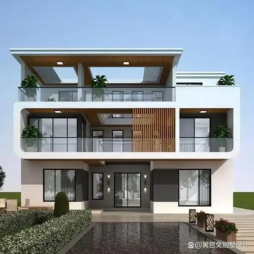 农村自建房现代轻奢风格别墅设计图纸三层楼房新款房屋设计效果图