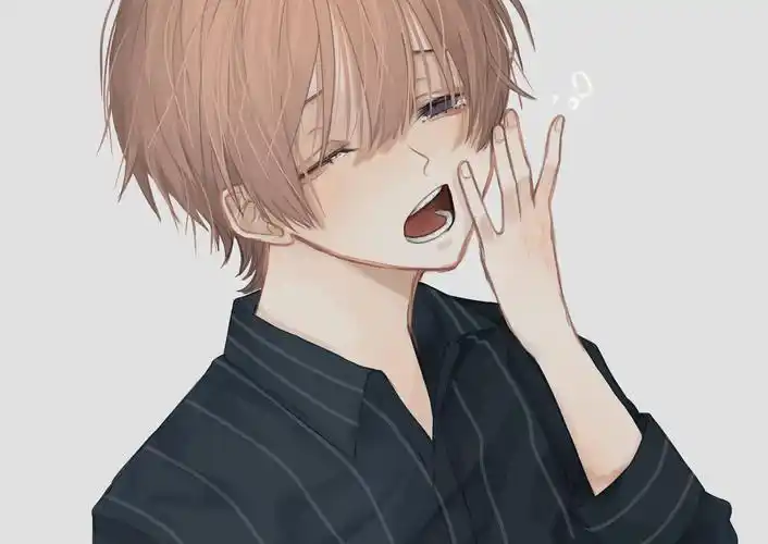 哈欠插画图片壁纸