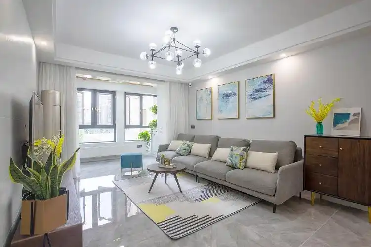 110平现代风格三室两厅三居现代简约家装装修案例效果图