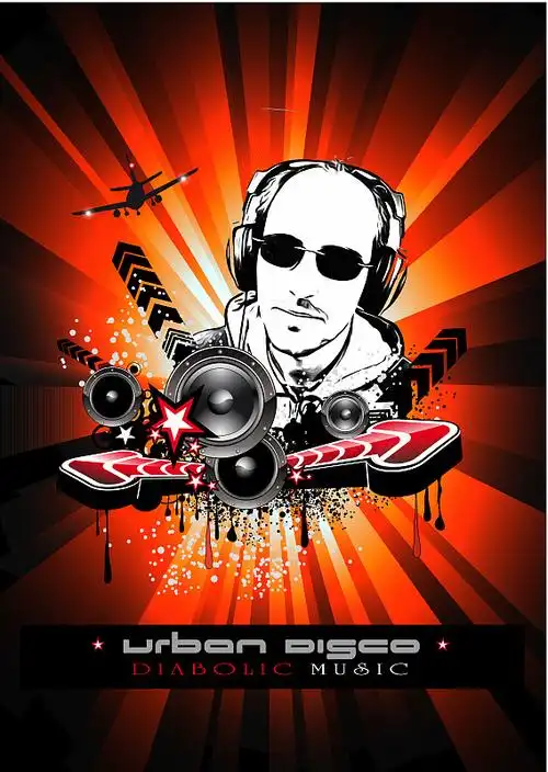 音乐事件背景与dj形状图片